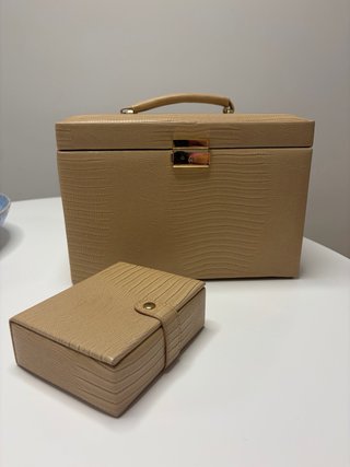 Joyero organizador grande + mini joyero viaje