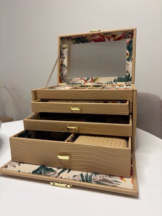 Joyero organizador grande + mini joyero viaje