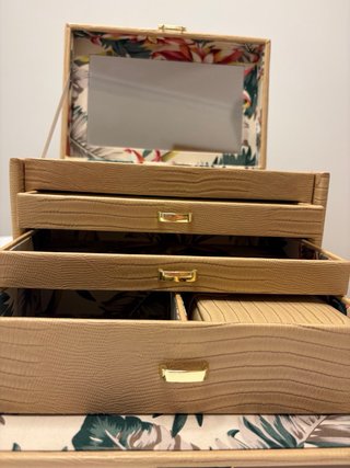 Joyero organizador grande + mini joyero viaje