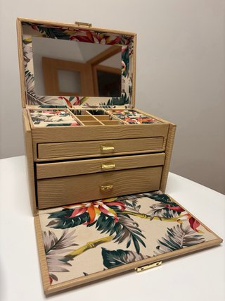 Joyero organizador grande + mini joyero viaje