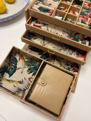 Joyero organizador grande + mini joyero viaje