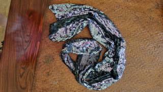 Sciarpa paillettes nero/grigio