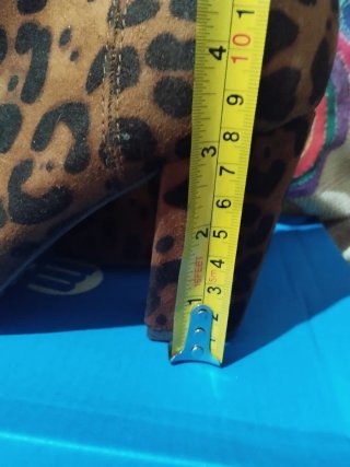 Botines leopardo tacón talla 37