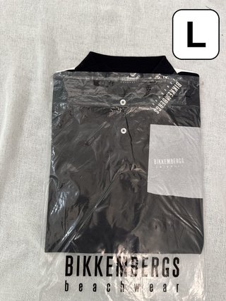 Polo Bikkembergs Swimwear – Negro, talla L, nuevo
