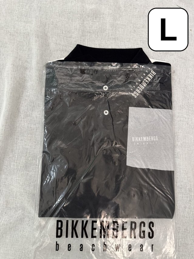 Polo Bikkembergs Swimwear – Negro, talla L, nuevo