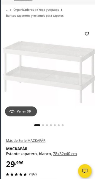 Banco zapatero Ikea blanco