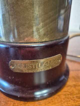 Lámpara de mesa estilo quinqué