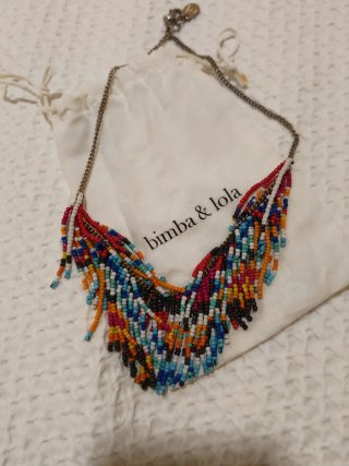 Collar Bimba y Lola étnico de cuentas