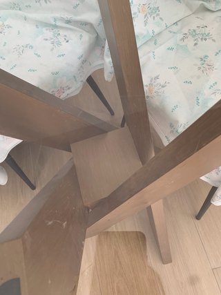 Mesa de comedor cristal y madera
