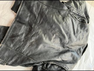 Perfecto heavy rock chupa de cuero auténtico L/M