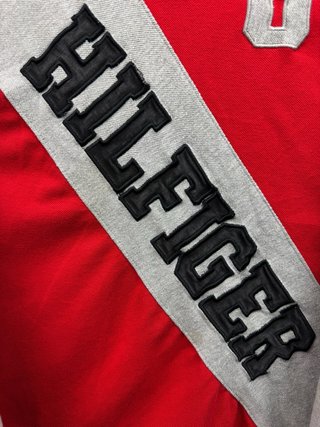 Polo Tommy Hilfiger Manga Larga XL  Rojo