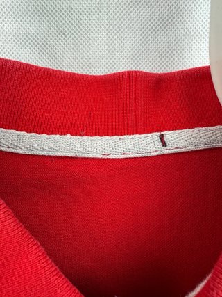 Polo Tommy Hilfiger Manga Larga XL  Rojo