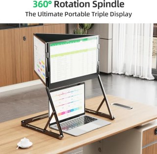 Triplo Monitor 15,6 per Multitasking