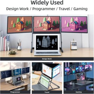 Triplo Monitor 15,6 per Multitasking