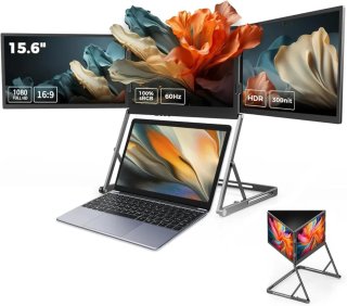 Triplo Monitor 15,6 per Multitasking