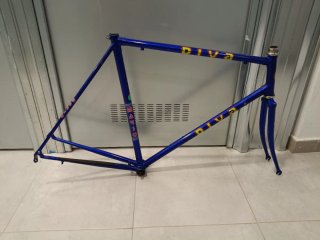Cuadro Bicicleta Carretera Clásica Azul
