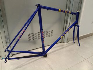 Cuadro Bicicleta Carretera Clásica Azul