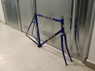 Cuadro Bicicleta Carretera Clásica Azul
