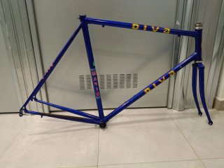 Cuadro Bicicleta Carretera Clásica Azul