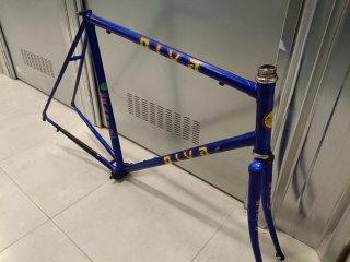 Cuadro Bicicleta Carretera Clásica Azul