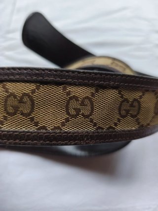Cinturón Gucci GG Monogram Marrón Beige