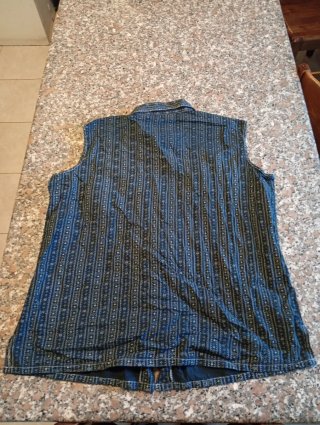 Camicia smanicata fantasia righe
