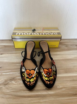 Tacones Maria Mare T39 Negro Multicolor