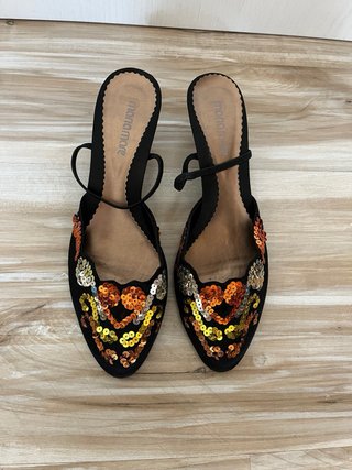 Tacones Maria Mare T39 Negro Multicolor