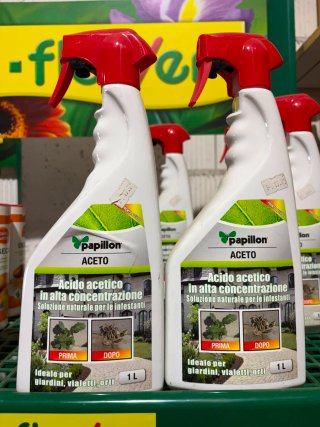 2 X Herbicida ecológico Papillon Aceto 1L