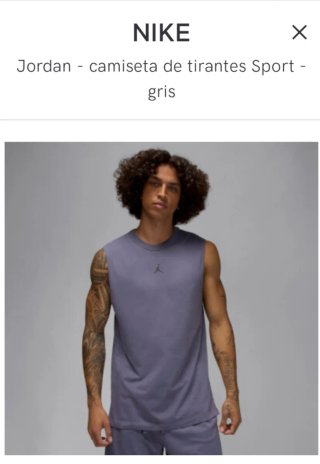 Camiseta Jordan Gris Talla XS