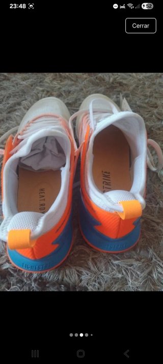 Zapatillas Adidas Padel Naranja y Blanco
