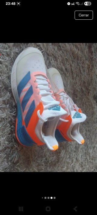 Zapatillas Adidas Padel Naranja y Blanco