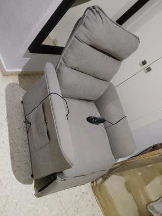 Sillón relax tela gris