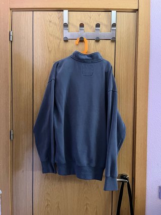 Sudadera Hollister Gris Media Cremallera