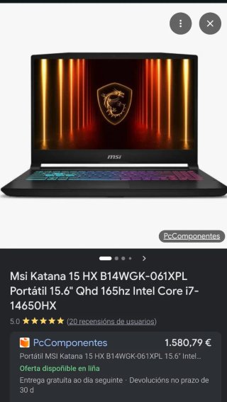 MSI Katana 15 HX Portátil Gaming