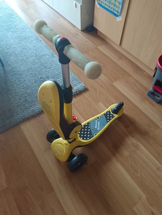 Patinete infantil amarillo 3 ruedas
