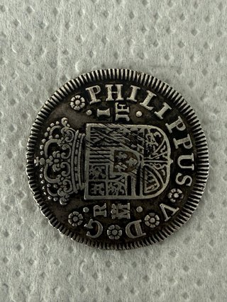 1 Real Plata Felipe V 1739 Madrid JF