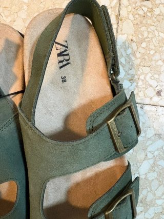 Sandalias Zara Verde Talla 38