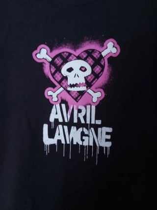 Avril Lavigne camiseta oversize calavera rosa S/L