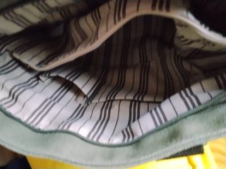 Bolso Mochila Verde y Marrón