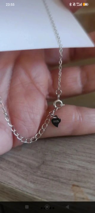 Conjunto Plata Ley Collar y Pendientes