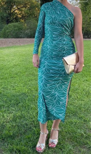 Vestido verde midi talla 36