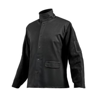Flame-Resistant Welding Jacket - L Size, Heavy Duty Split