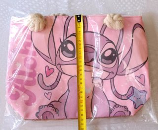 Bolso de teala con diseño de Stitch asas de cuerda