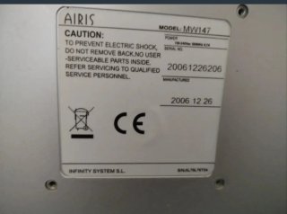 Televisor plano AIRIS MW147 20"