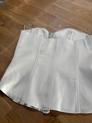 Corpiño crema satinado talla S