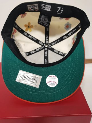 Gorra New Era 59FIFTY Flores Naranja/Blanco 7.1/2
