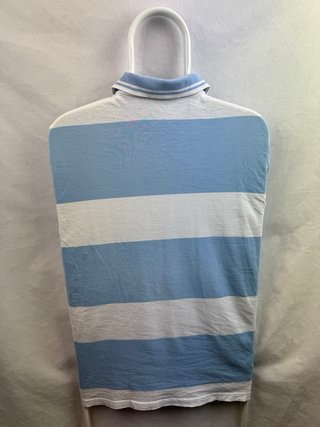 Polo Lacoste Rayas Azul Cielo Talla XL