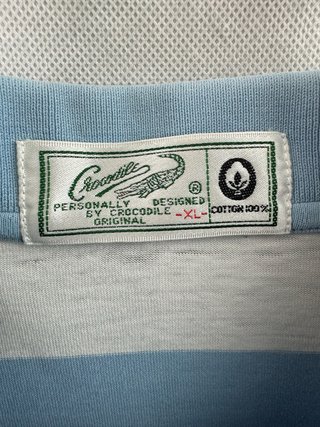 Polo Lacoste Rayas Azul Cielo Talla XL
