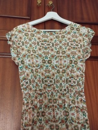 Vestido largo estampado floral